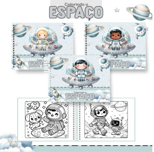 Livro de Colorir Colorindo o espaço - Arquivo digital - PDF